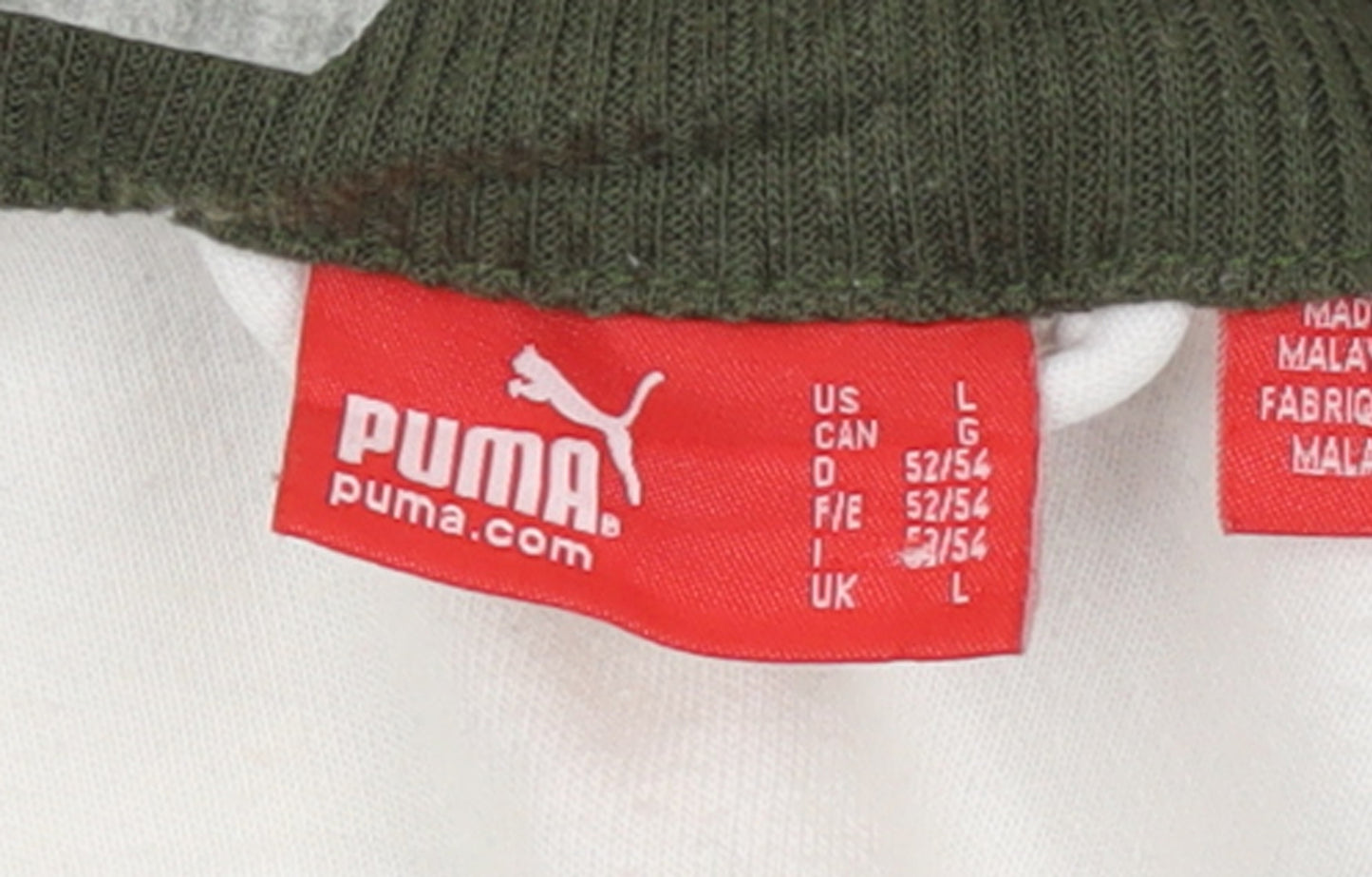 Puma Men's White Track Jacket L Full Zip Sportswear