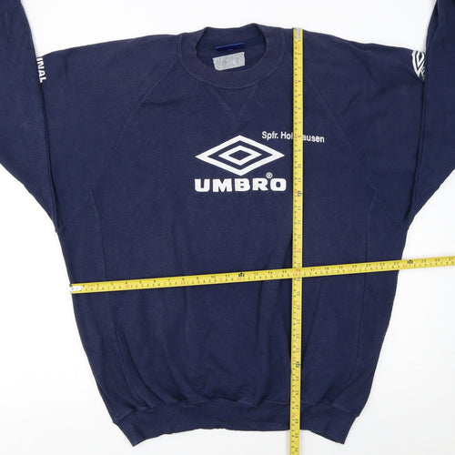 Umbro Men's Blue XL Pullover Sweatshirt Football Logo Vintage