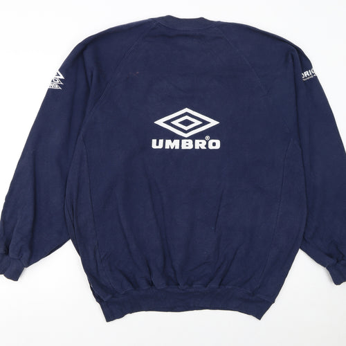 Umbro Men's Blue XL Pullover Sweatshirt Football Logo Vintage