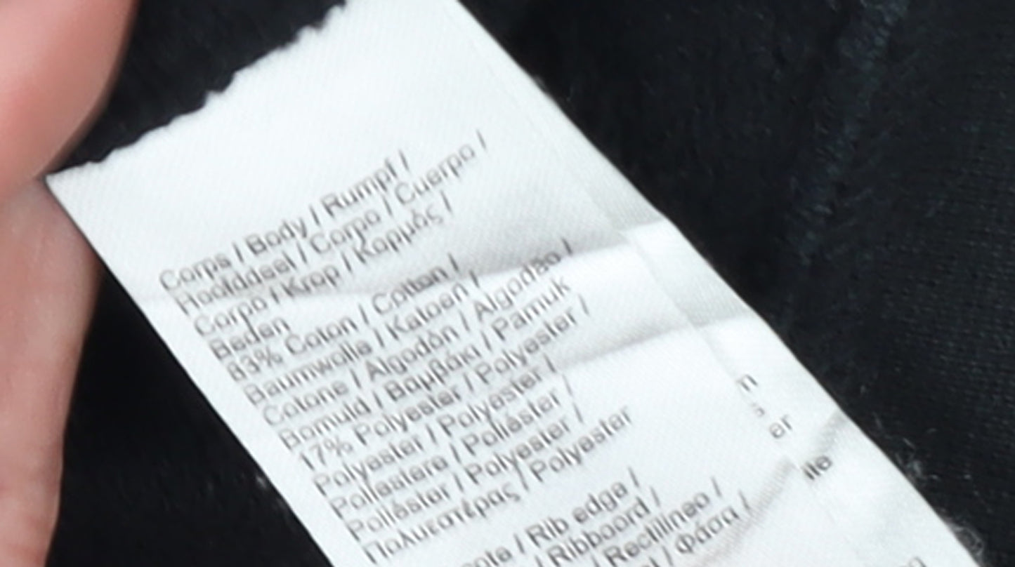 Lacoste Sport Men's Black L Track Jacket Full Zip Cotton Blend