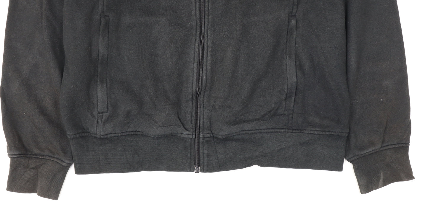 Lacoste Sport Men's Black L Track Jacket Full Zip Cotton Blend