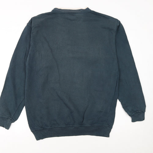 Adidas Mens Blue Striped Pullover Sweatshirt Size M Sportswear