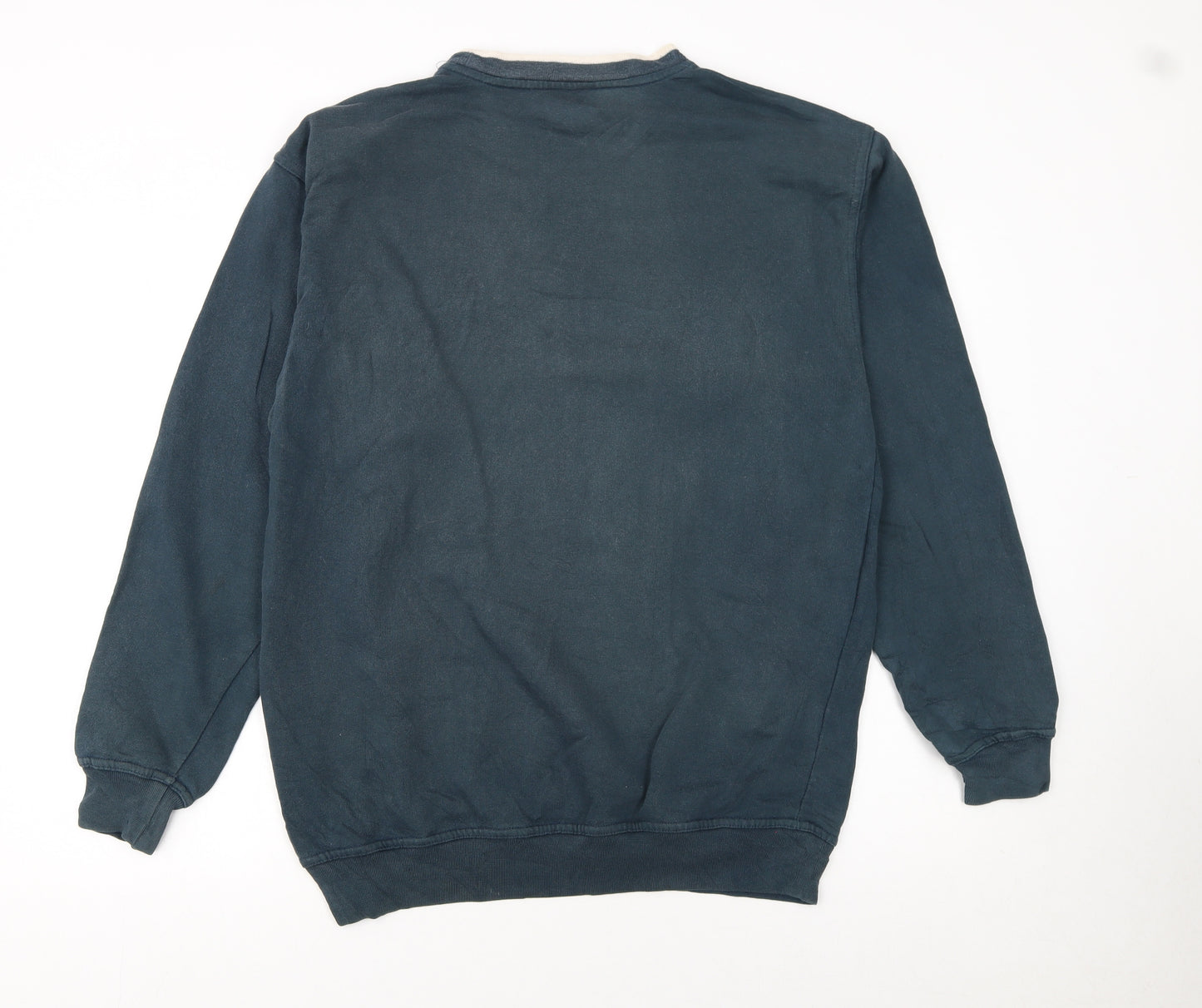 Adidas Mens Blue Striped Pullover Sweatshirt Size M Sportswear