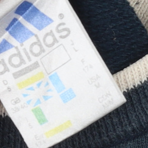 Adidas Mens Blue Striped Pullover Sweatshirt Size M Sportswear