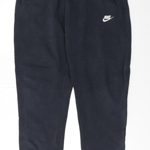 Nike Men's Black L Sweatpants Jogger Trousers Cotton Blend