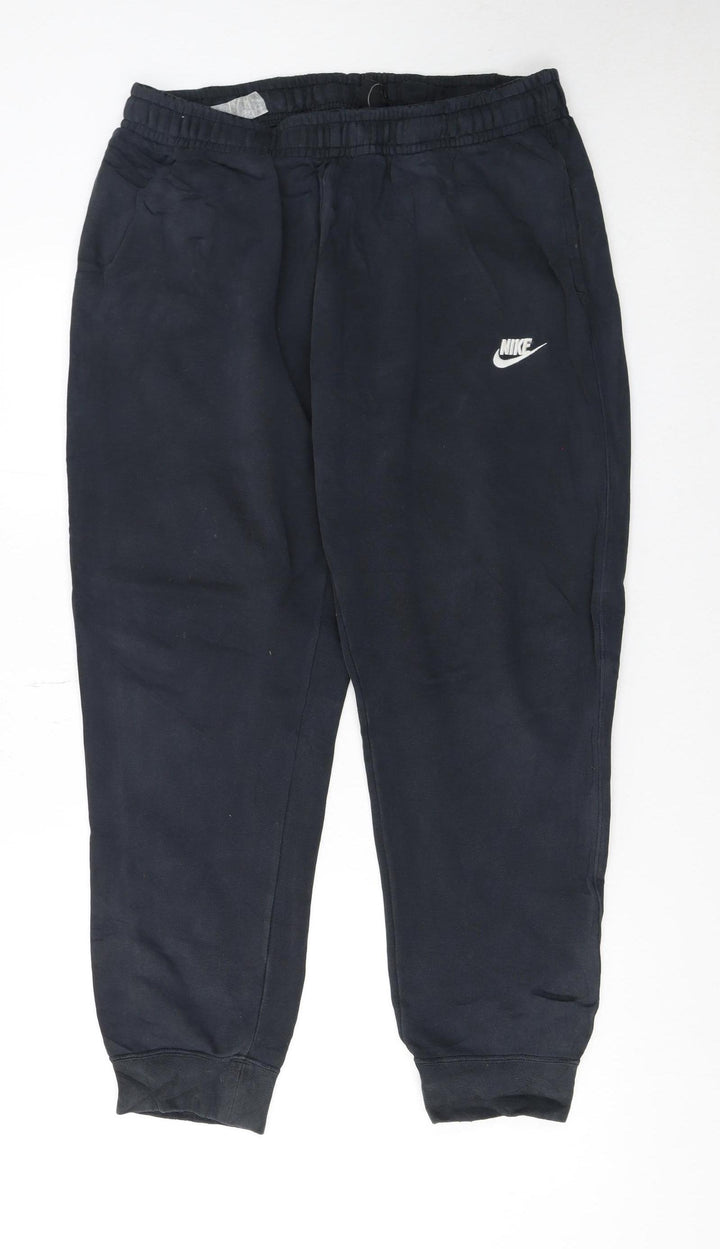 Nike Men's Black L Sweatpants Jogger Trousers Cotton Blend