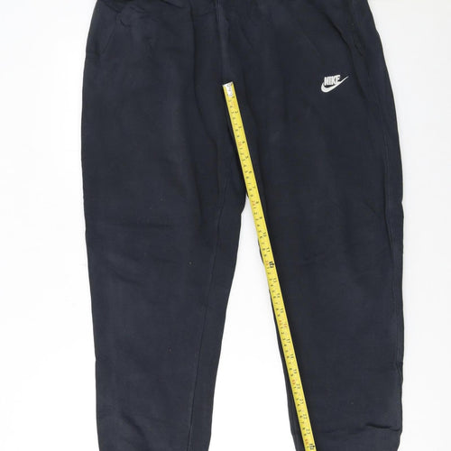 Nike Men's Black L Sweatpants Jogger Trousers Cotton Blend