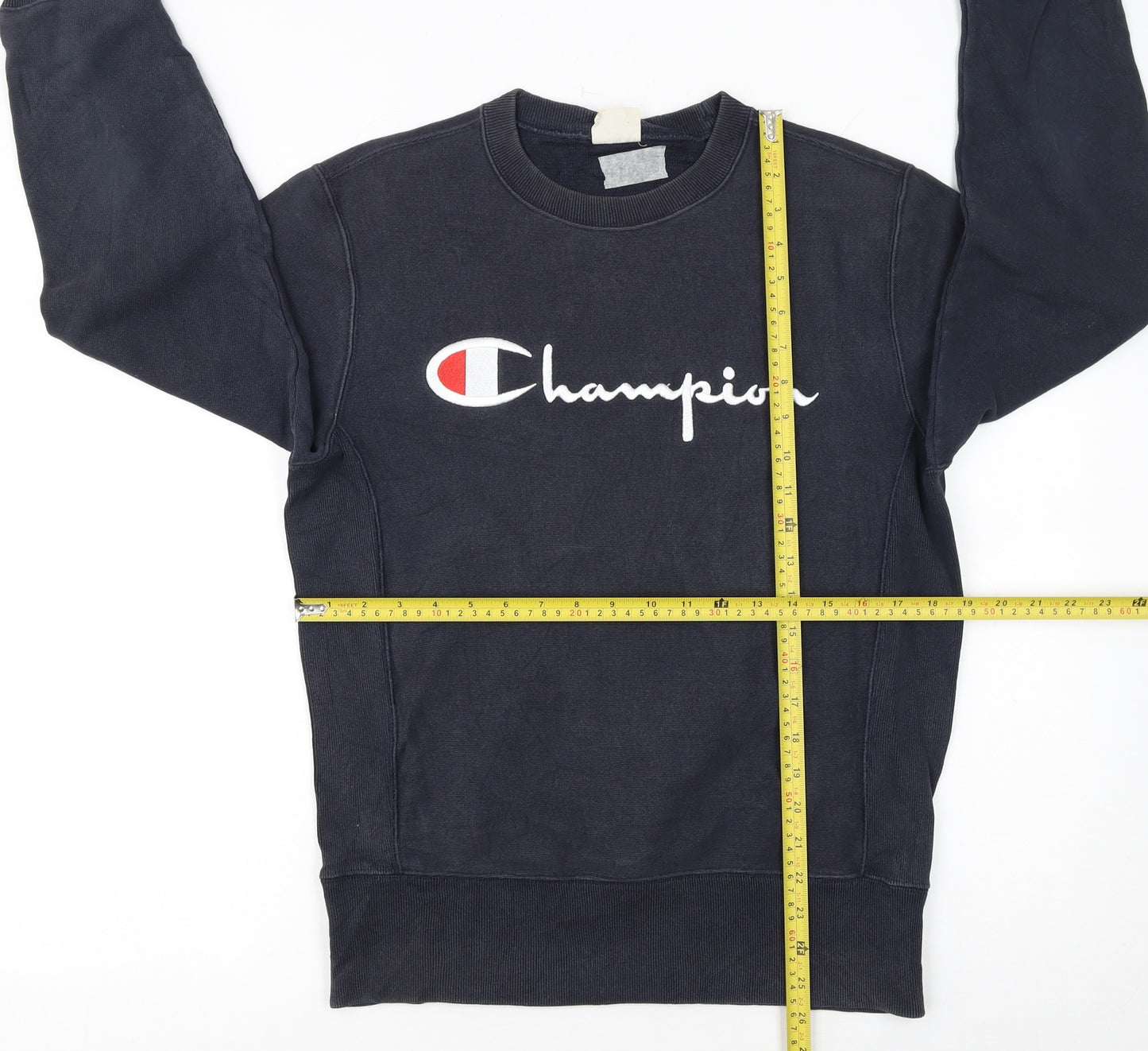 Champion Men Blue Reverse Weave Pullover Sweatshirt Medium