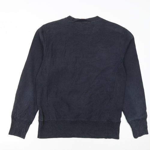 Champion Men Blue Reverse Weave Pullover Sweatshirt Medium