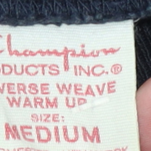 Champion Men Blue Reverse Weave Pullover Sweatshirt Medium