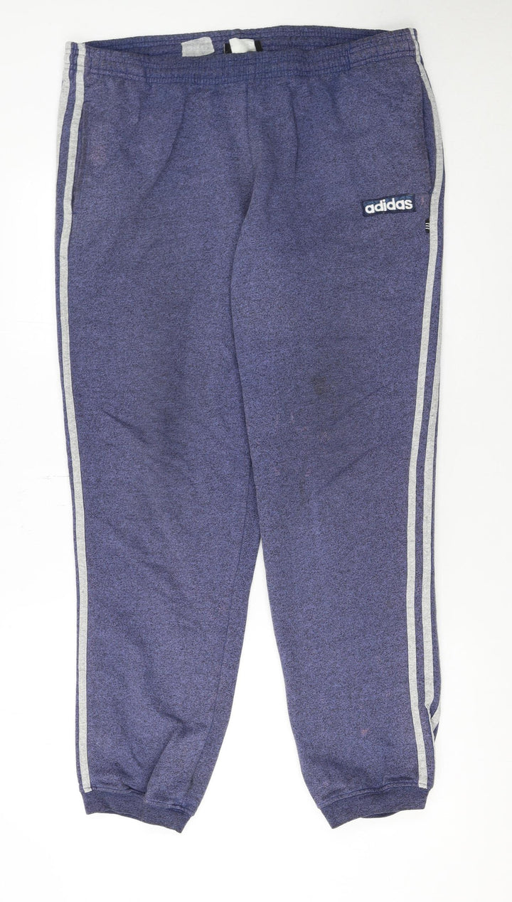 Adidas Men's Blue Jogger Sweatpants S Regular Fit Casual Tapered