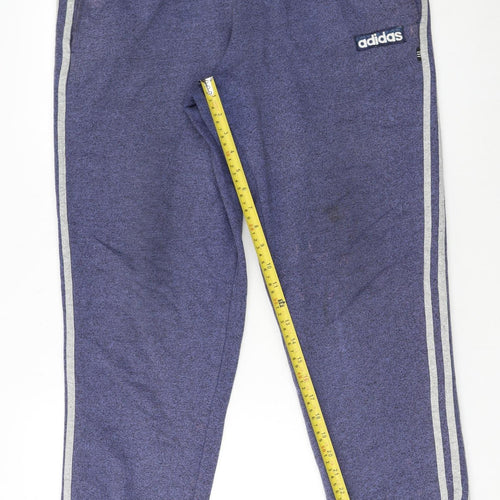 Adidas Men's Blue Jogger Sweatpants S Regular Fit Casual Tapered