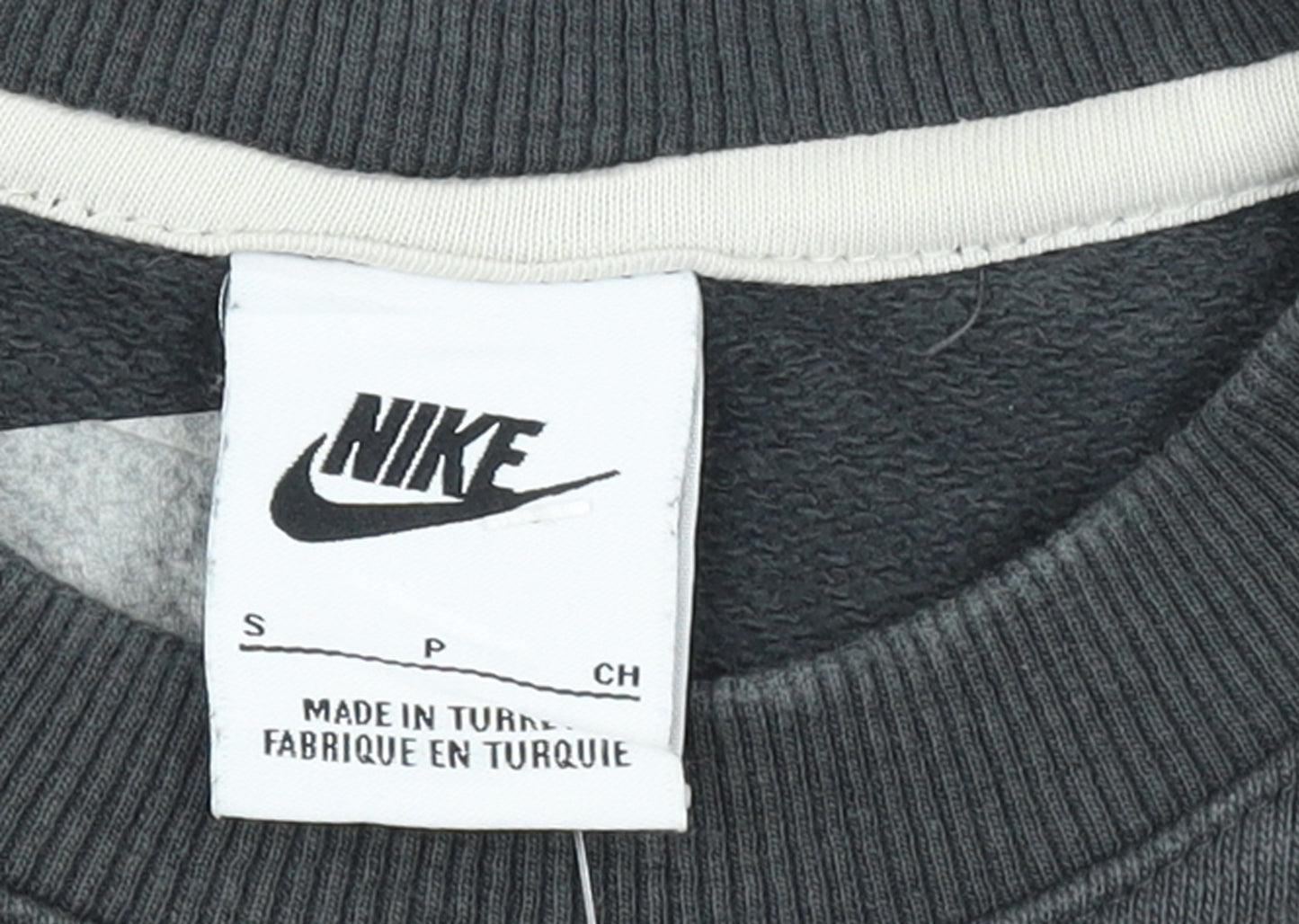 Nike Women’s Grey Cotton Crew Neck Pullover Sweatshirt S