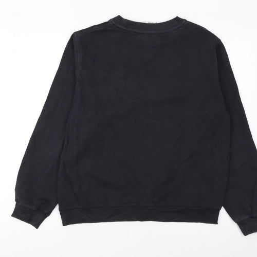 Nike Boys Black XL Pullover Sweatshirt with Neon Logo – Regular Fit