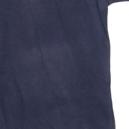 GAP Women Navy Blue Tall Sweatshirt L Logo Crew Neck Casual