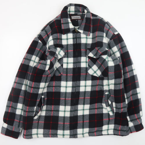 EuroStyle Men’s Multicoloured Checked Fleece Jacket XL