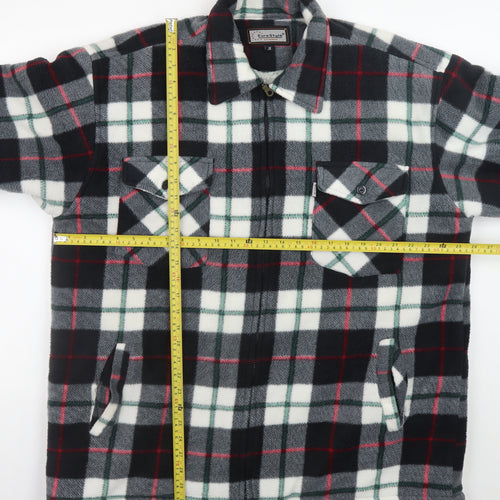 EuroStyle Men’s Multicoloured Checked Fleece Jacket XL