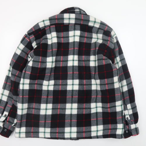 EuroStyle Men’s Multicoloured Checked Fleece Jacket XL