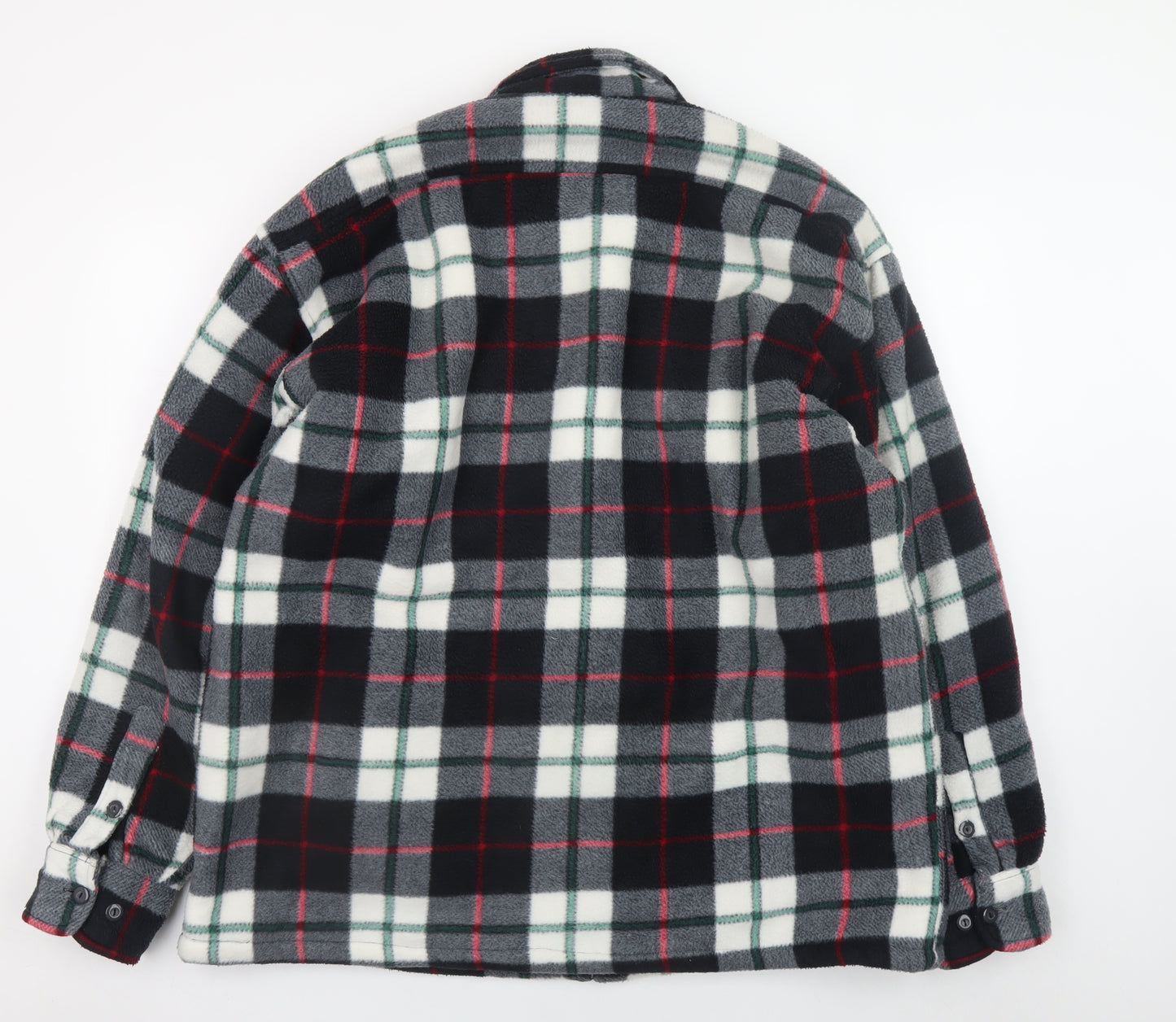 EuroStyle Men’s Multicoloured Checked Fleece Jacket XL
