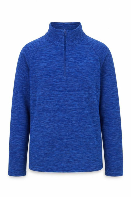 Mountain Warehouse Men's Blue 1/4 Zip Fleece Pullover Sweatshirt S