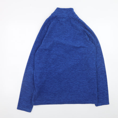 Mountain Warehouse Men's Blue 1/4 Zip Fleece Pullover Sweatshirt S