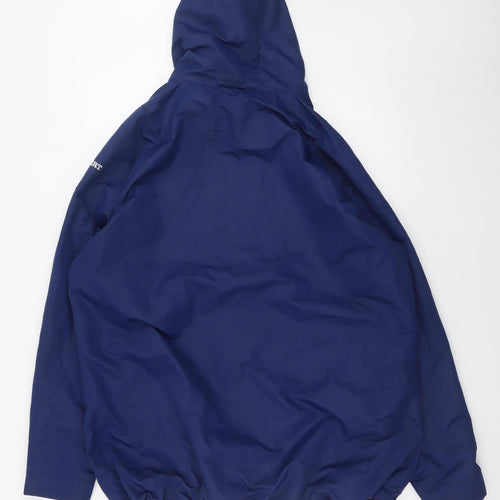 Gilbert Men's Blue 2XL Hooded Rugby Rain Jacket Water Resistant