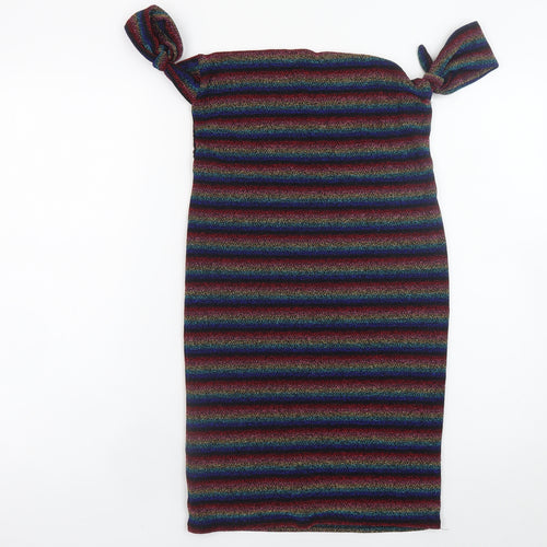 Topshop Women’s Multicoloured Off Shoulder Bodycon Dress Size 12