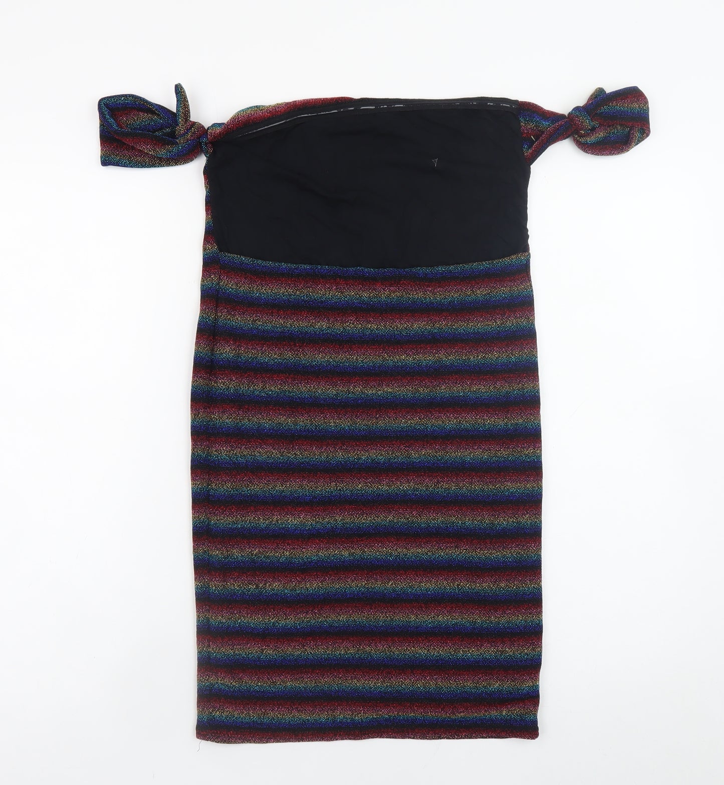 Topshop Women’s Multicoloured Off Shoulder Bodycon Dress Size 12