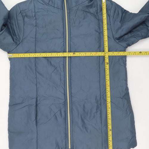 Nathalie Andersen Women's Blue Hooded Puffer Jacket Size S