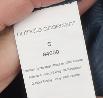 Nathalie Andersen Women's Blue Hooded Puffer Jacket Size S