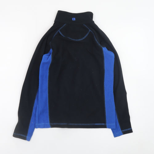 Mountain Warehouse Boys Black Blue Fleece 1/4 Zip Sweatshirt 9-10 Years