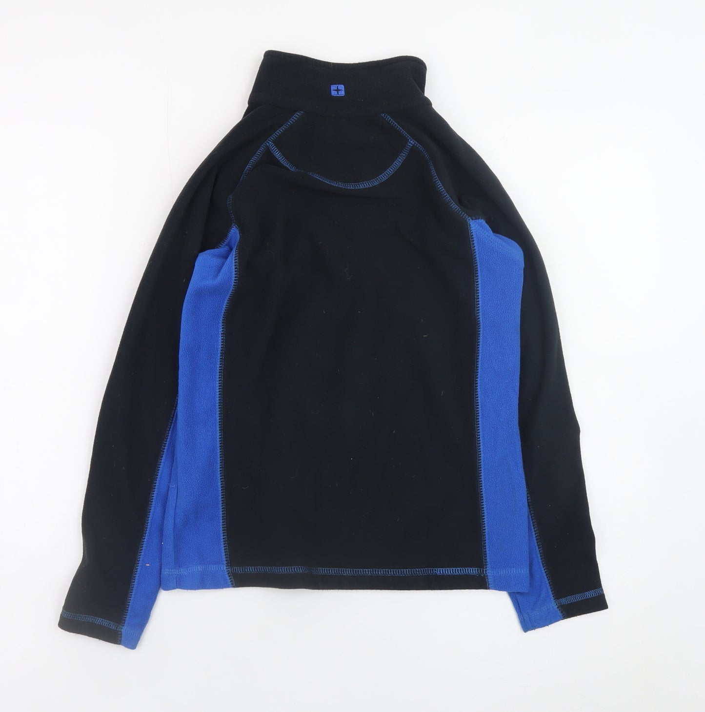 Mountain Warehouse Boys Black Blue Fleece 1/4 Zip Sweatshirt 9-10 Years