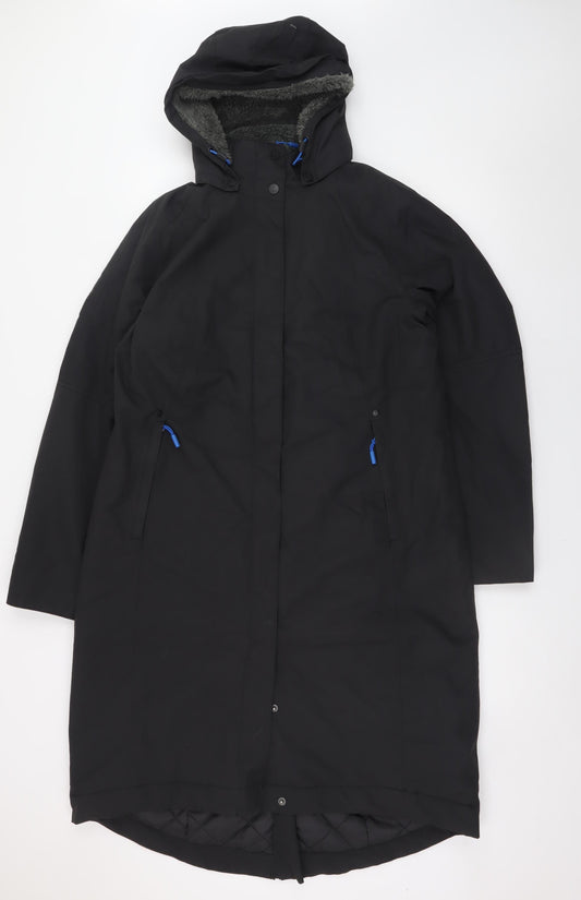 Seasalt Cornwall Women's Black Size 12 Long Waterproof Rain Coat