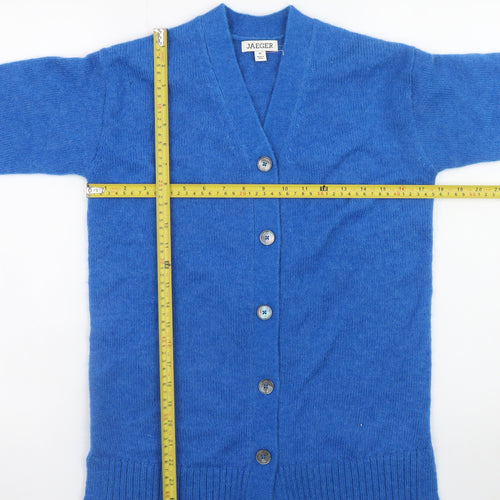 Marks and Spencer Women’s Blue Wool Mohair V-Neck Button Cardigan XS