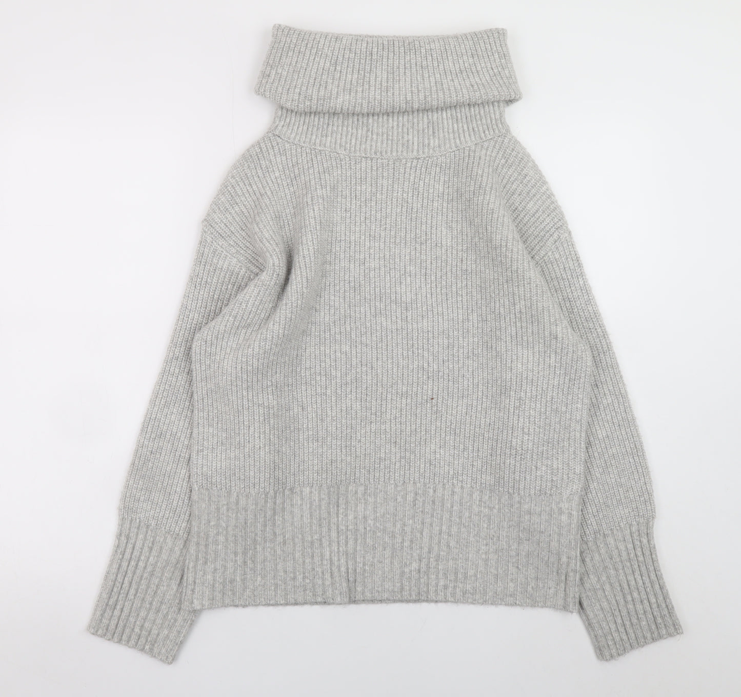 Marks and Spencer Womens Grey Roll Neck Knit Jumper Size S