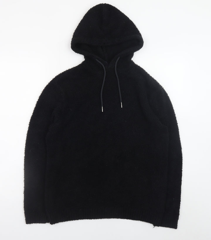 H&M Divided Women's Black Pullover Hoodie XS Soft Fleece