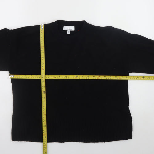 & Other Stories Womens Black Wool Crew Neck Jumper Size 8