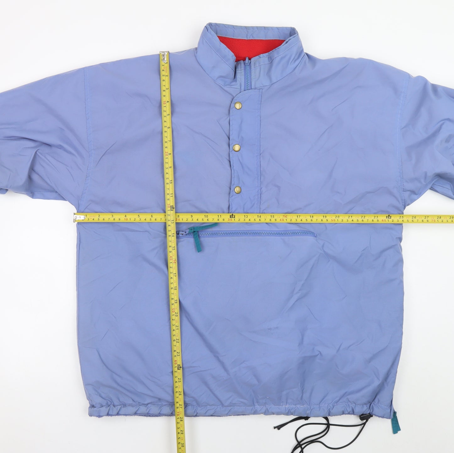Cotton Traders Men's Blue Nylon Fleece Lined Anorak Jacket Size M
