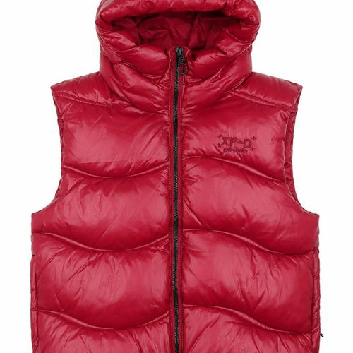 Superdry Men's Red Puffer Hooded Waistcoat L 42in Outdoor Casual