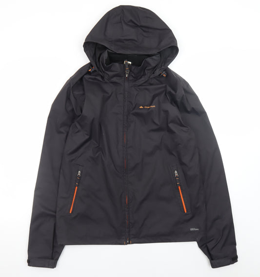 Quechua Men’s Black M Waterproof Hooded Hiking Jacket