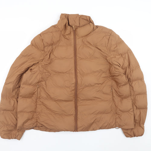 Marks and Spencer Mens Brown Mid-Length Puffer Jacket Size 20
