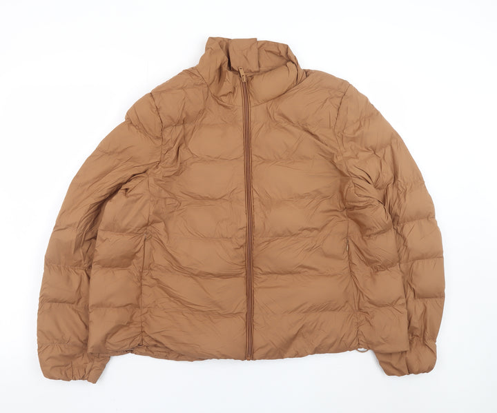 Marks and Spencer Mens Brown Mid-Length Puffer Jacket Size 20