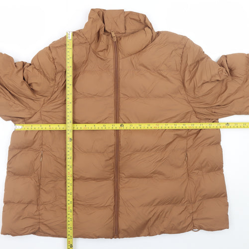 Marks and Spencer Mens Brown Mid-Length Puffer Jacket Size 20