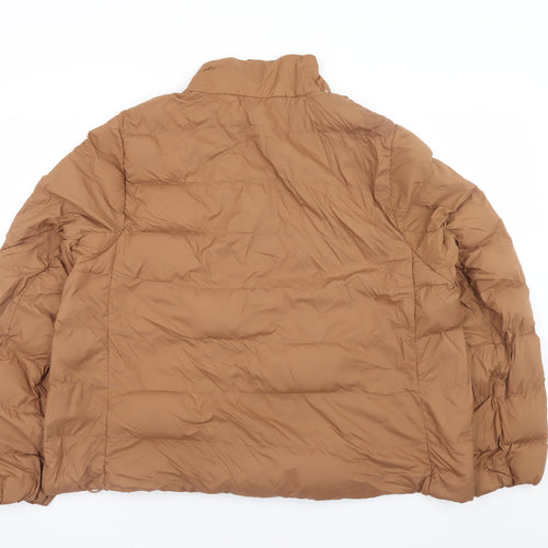 Marks and Spencer Mens Brown Mid-Length Puffer Jacket Size 20