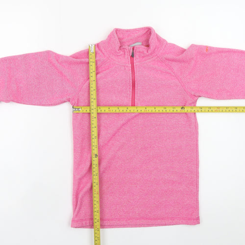 Trespass Girls Pink 1/2 Zip Pullover Fleece Sweatshirt 9-10 Years