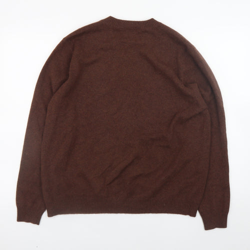 Marks and Spencer Women Brown L Cashmere Pullover Jumper