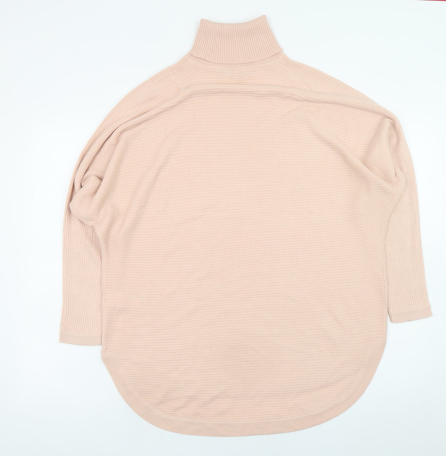 Principles Womens Beige Roll Neck Long Sleeve Acrylic Jumper Size 16