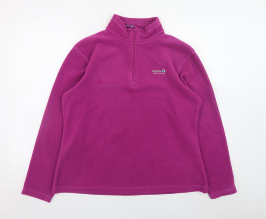 Regatta Womens Pink Fleece 1/4 Zip Pullover Sweatshirt UK 16