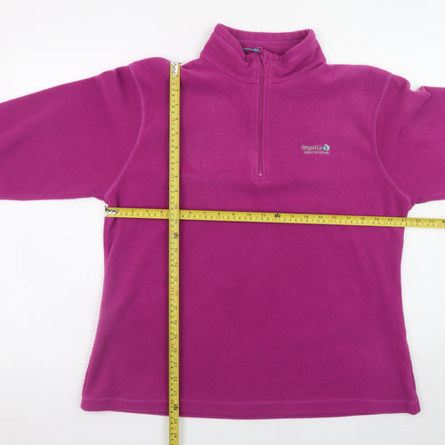 Regatta Womens Pink Fleece 1/4 Zip Pullover Sweatshirt UK 16