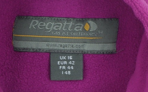 Regatta Womens Pink Fleece 1/4 Zip Pullover Sweatshirt UK 16